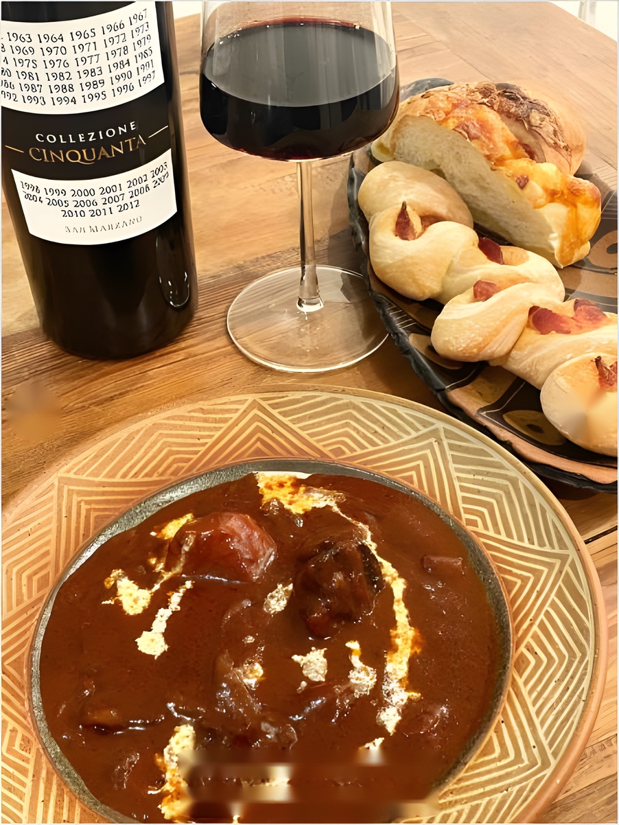 山椒キーマカレー with wine